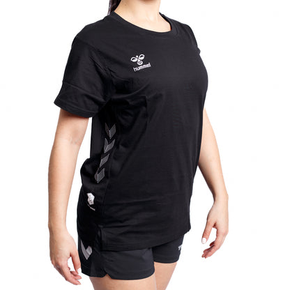 HUMMEL MOVE GRID COTTON T-SHIRT BLACK WOM